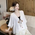 New Chinese Style Embroidered Cardigan Sun Protection Shirt
