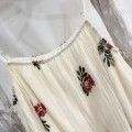 刺绣碎花蛋糕吊带
