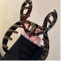 韩系黑棕渐变鲨鱼夹