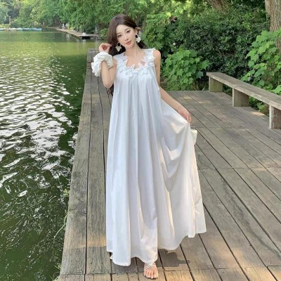 森系立体花瓣长裙
