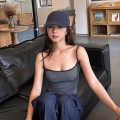藏青细条纹辣妹吊带背心
