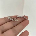 Sparkling Diamond Elegant Curved Earrings