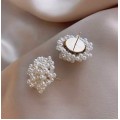 French pearl cluster earrings