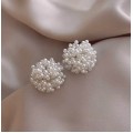 French pearl cluster earrings