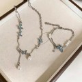 Haze Blue Butterfly Pearl Set