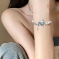Haze Blue Butterfly Pearl Set