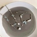 Haze Blue Butterfly Pearl Set
