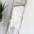 French-style alluring off-shoulder fitted waist jumpsuit