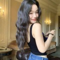 方领露背短版背心