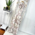 French style floral halter neck tiered maxi dress