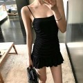 褶皱吊带鱼尾连身裙