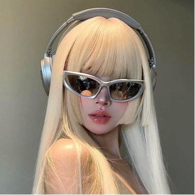 银灰Y2K辣妹墨镜