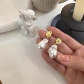 复古异形珍珠耳环