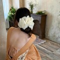 Soft yarn oversized cloud hair tie