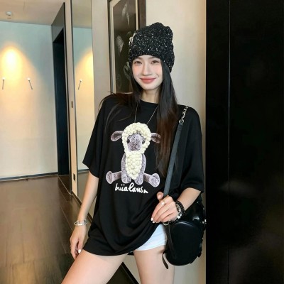 甜酷小羊短袖上衣