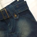 High waisted retro irregular denim skirt High waisted retro irregular denim skirt