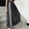 Striped drawstring skirt