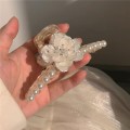 超仙花朵珍珠鲨鱼夹