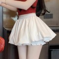 High-waisted A-line flower bud pants skirt