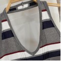Halter Neck Striped Knit Top