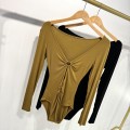 Spicy Girl Style Hollowed-out Metal Buckle Jumpsuit