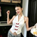 新中式挂脖西装背心