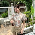 新中式碎花短款上衣